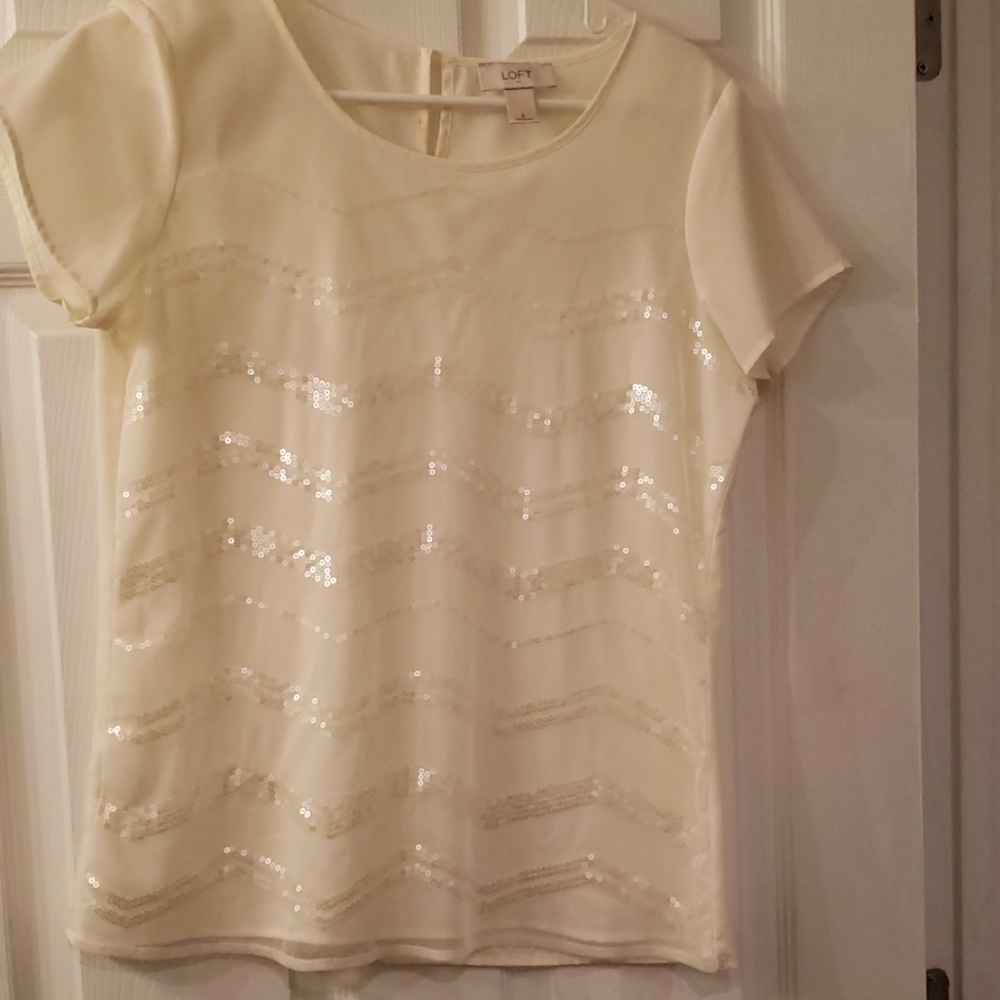 Fun top with lines of sequins
